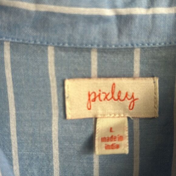 Picket Anthro brand button down shirt Sz L impeccable - Picture 3 of 9